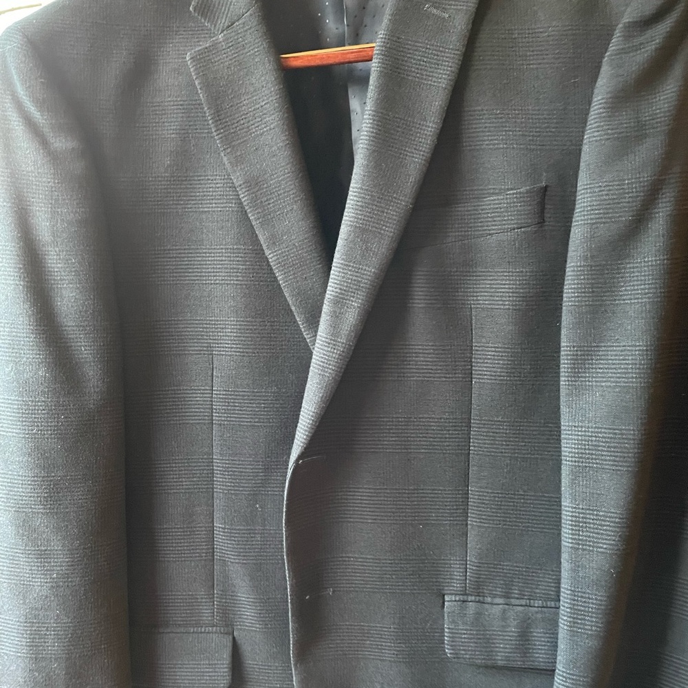 Men’s Strahan Collection blazer, navy blue w/ black, 42R